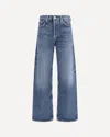 Agolde Blue Cotton Straight-leg Jeans In Blue
