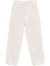 Agolde Straight Jeans In Beige Denim In Neutral