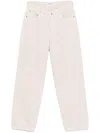 Agolde Straight Jeans In Beige Denim