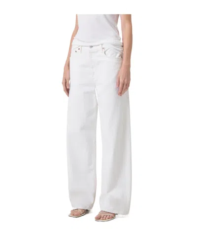 Agolde Straight Jeans Pants In White