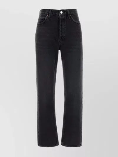 Agolde Straight Leg Five-pocket Design Belt Loops