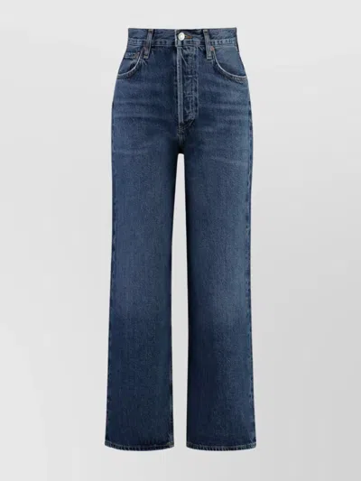 Agolde Straight-leg Jeans Five Pockets In Blue