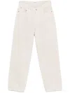 Agolde Straight Jeans In Beige Denim In Neutrals