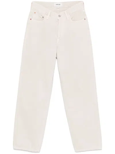 Agolde Straight-leg Jeans In Beige