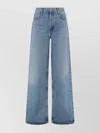 Agolde Light Blue Wide Jeans In Cotton Blend Denim Woman In Blue