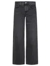 Agolde Harper Mid-rise Straight-leg Denim Trousers In Black