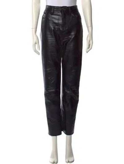 Pre-owned Agolde Straight Leg Pants In Black