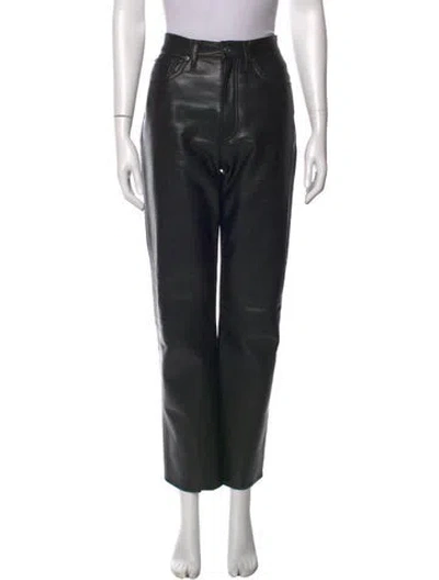 Pre-owned Agolde Straight Leg Pants In Black