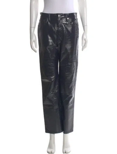 Pre-owned Agolde Straight Leg Pants In Black