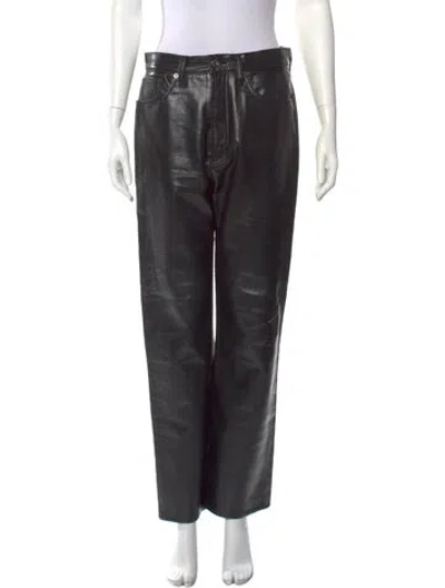 Pre-owned Agolde Straight Leg Pants In Black