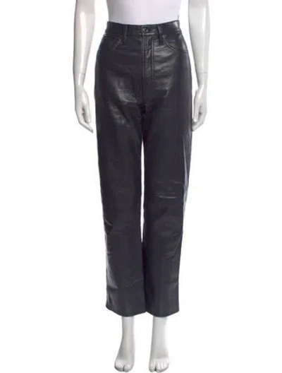 Pre-owned Agolde Straight Leg Pants In Black