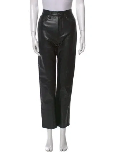 Pre-owned Agolde Straight Leg Pants In Black