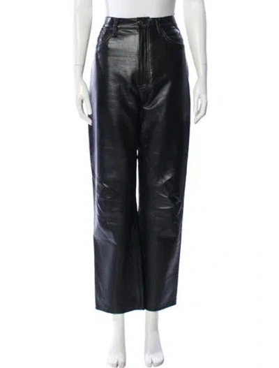 Pre-owned Agolde Straight Leg Pants In Black