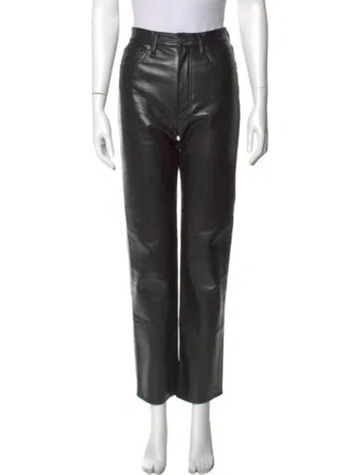 Pre-owned Agolde Straight Leg Pants In Black