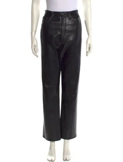 Pre-owned Agolde Straight Leg Pants In Black