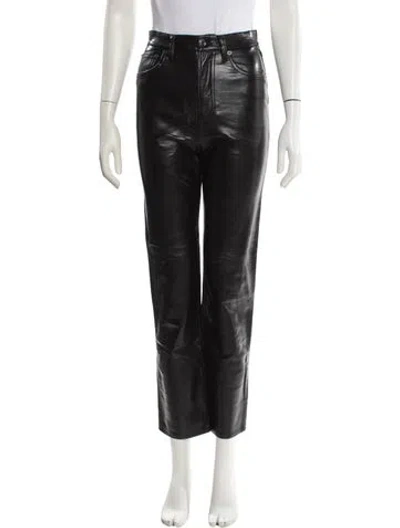Pre-owned Agolde Straight Leg Pants In Black