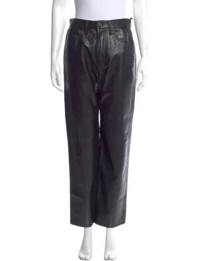 Pre-owned Agolde Straight Leg Pants In Black