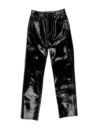 Pre-owned Agolde Straight Leg Pants In Black