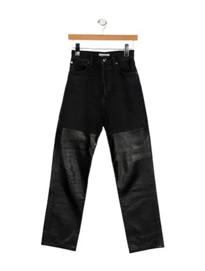 Pre-owned Agolde Straight Leg Pants In Black