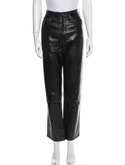 Pre-owned Agolde Straight Leg Pants In Black