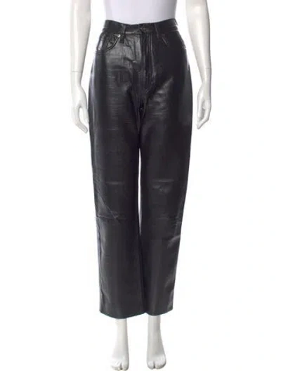 Pre-owned Agolde Straight Leg Pants In Black