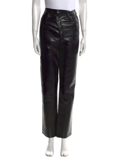 Pre-owned Agolde Straight Leg Pants In Black