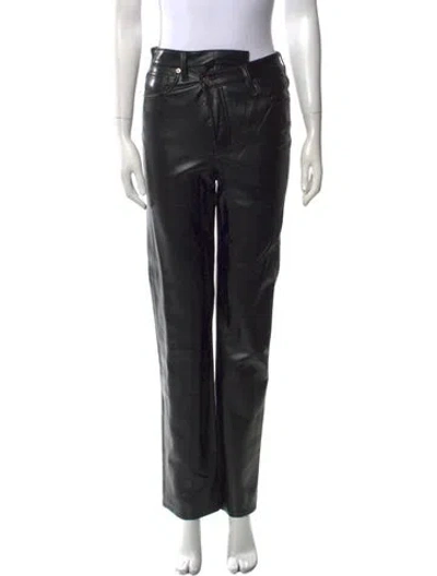 Pre-owned Agolde Straight Leg Pants In Black