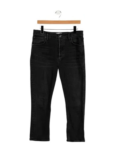 Pre-owned Agolde Straight Leg Pants In Black