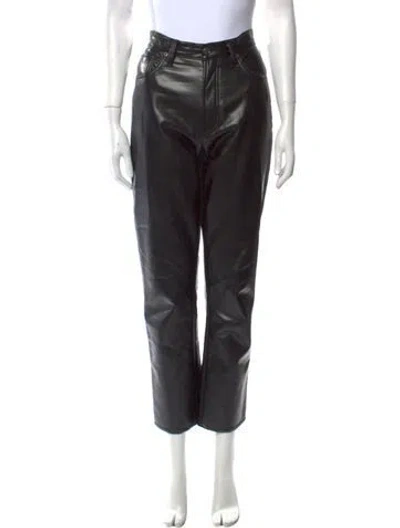 Pre-owned Agolde Straight Leg Pants In Black