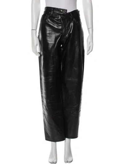 Pre-owned Agolde Straight Leg Pants In Black