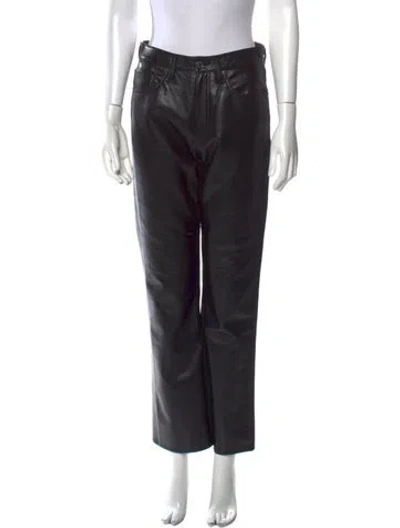 Pre-owned Agolde Straight Leg Pants In Black