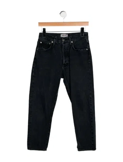 Pre-owned Agolde Straight Leg Pants In Black