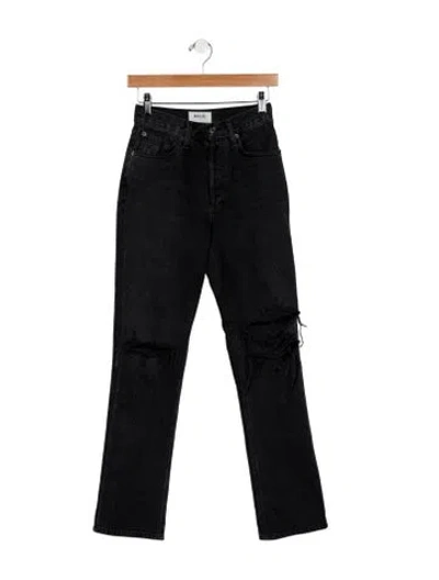 Pre-owned Agolde Straight Leg Pants In Black