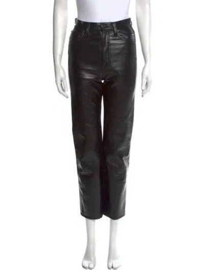 Pre-owned Agolde Straight Leg Pants In Black