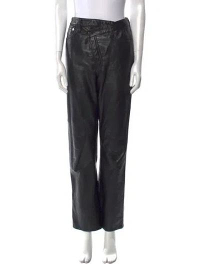 Pre-owned Agolde Straight Leg Pants In Black
