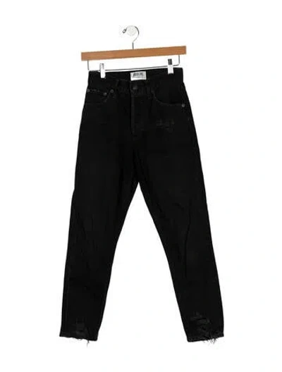Pre-owned Agolde Straight Leg Pants In Black