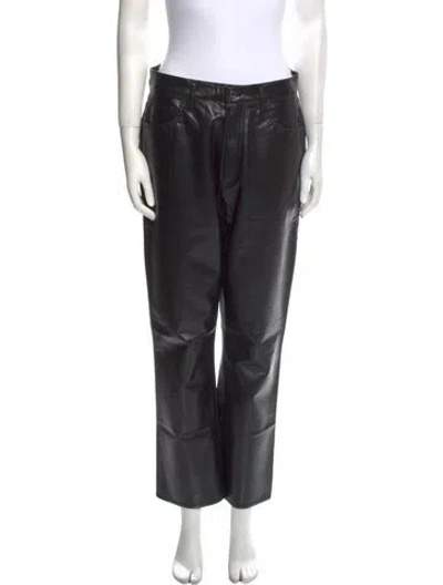 Pre-owned Agolde Straight Leg Pants In Black