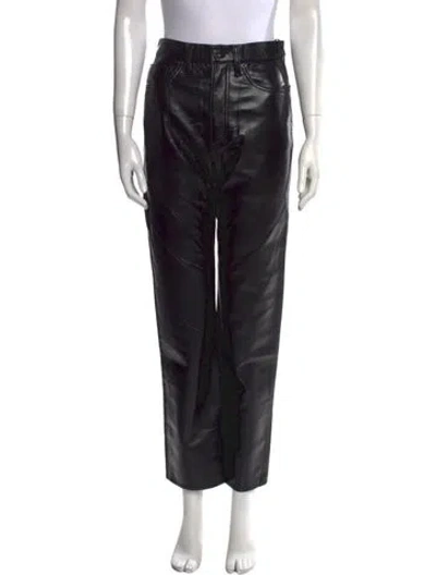 Pre-owned Agolde Straight Leg Pants In Black
