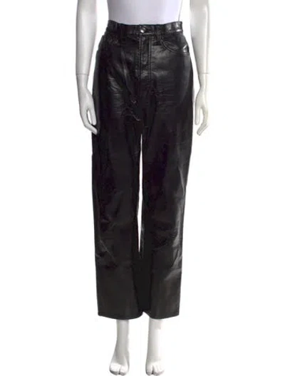 Pre-owned Agolde Straight Leg Pants In Black