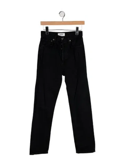 Pre-owned Agolde Straight Leg Pants In Black