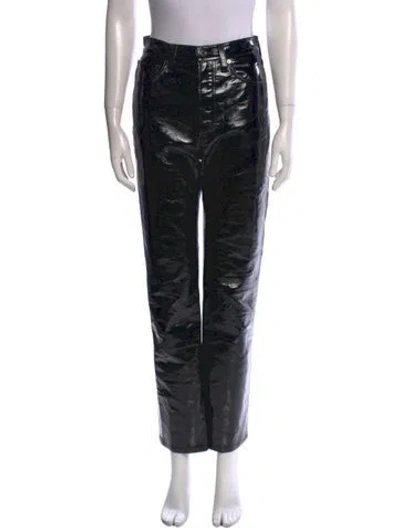 Pre-owned Agolde Straight Leg Pants In Black