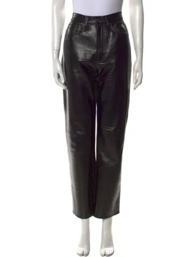Pre-owned Agolde Straight Leg Pants In Black