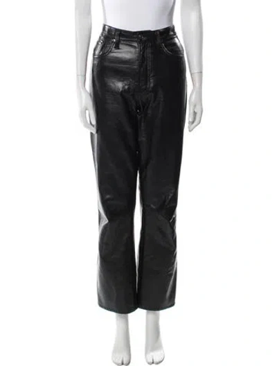 Pre-owned Agolde Straight Leg Pants In Black