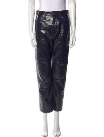 Pre-owned Agolde Straight Leg Pants In Black