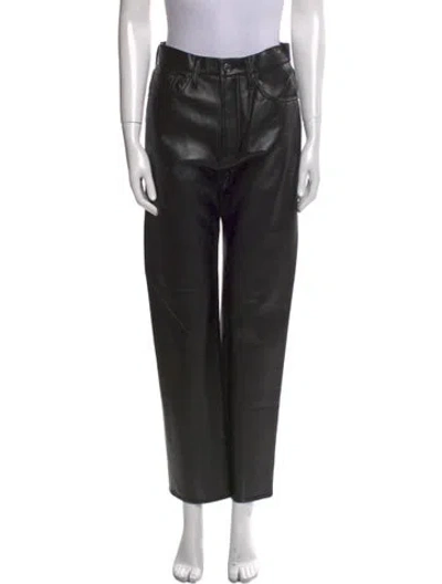 Pre-owned Agolde Straight Leg Pants In Black
