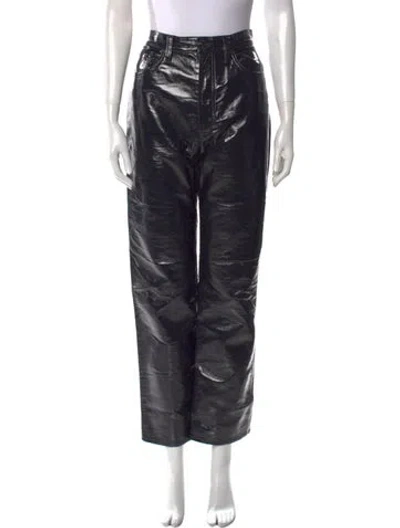 Pre-owned Agolde Straight Leg Pants In Black