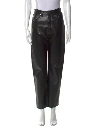 Pre-owned Agolde Straight Leg Pants In Black
