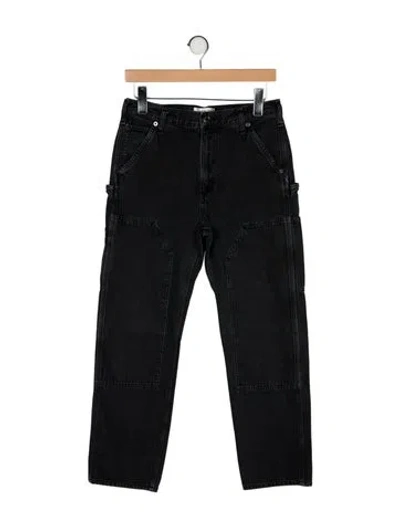 Pre-owned Agolde Straight Leg Pants In Black