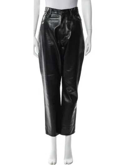 Pre-owned Agolde Straight Leg Pants In Black