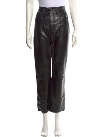Pre-owned Agolde Straight Leg Pants In Black